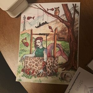 Fantasy Mythical Creature Art Print, 6x8